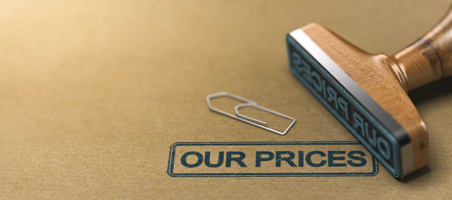 stamp of our pricing