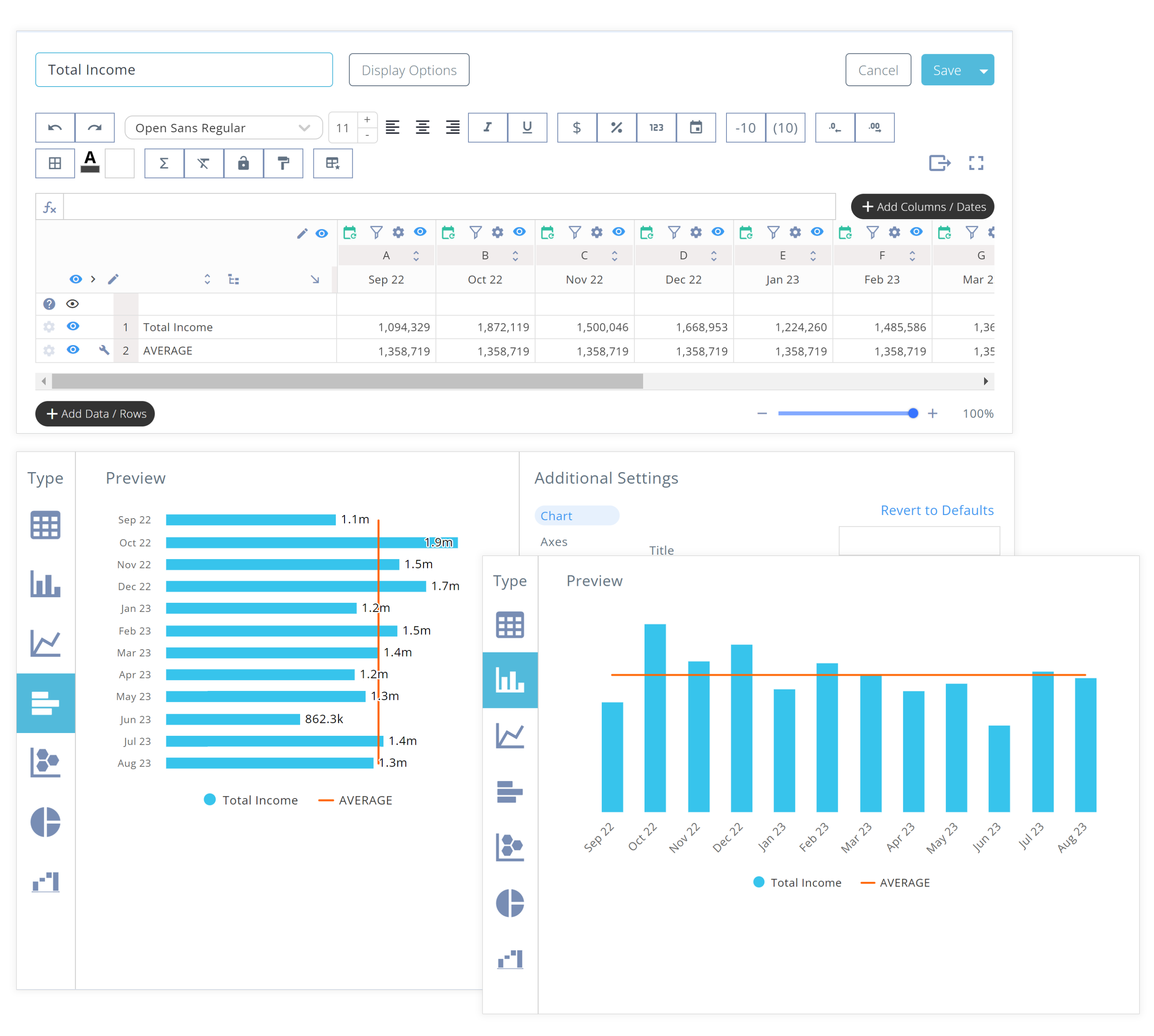 Feature Intuitive Customization Reach Reporting